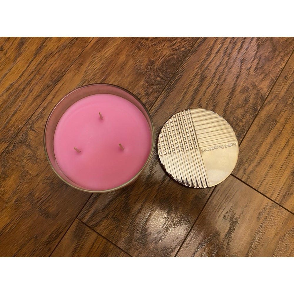 White Barn Pink Apple Punch 3 Wick Candle 14.5 oz. NEW Bath & Body Works BBW - Picture 3 of 5
